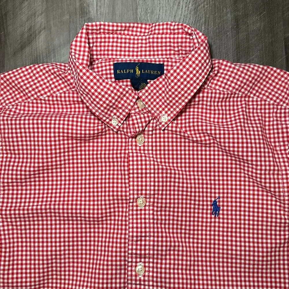 Ralph Lauren Gingham Long Sleeve Button Down - Large (14/16)